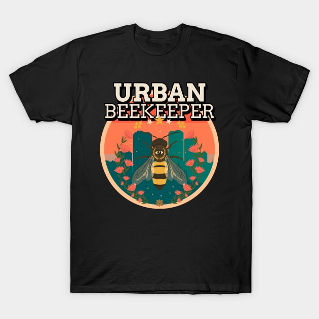 Urban Beekeeping, Beekeepers, Beekeeping,  Honeybees and beekeeping, the beekeeper T-Shirt by One Eyed Cat Design